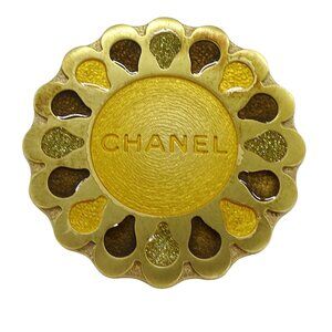 CHANEL Authentic Vintage Gold Brooch